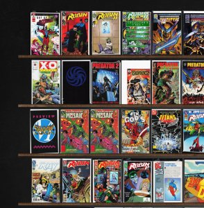 Huge Lot 150+ Comics with X-O Manowar, Prototype, Robin, Sludge & More!