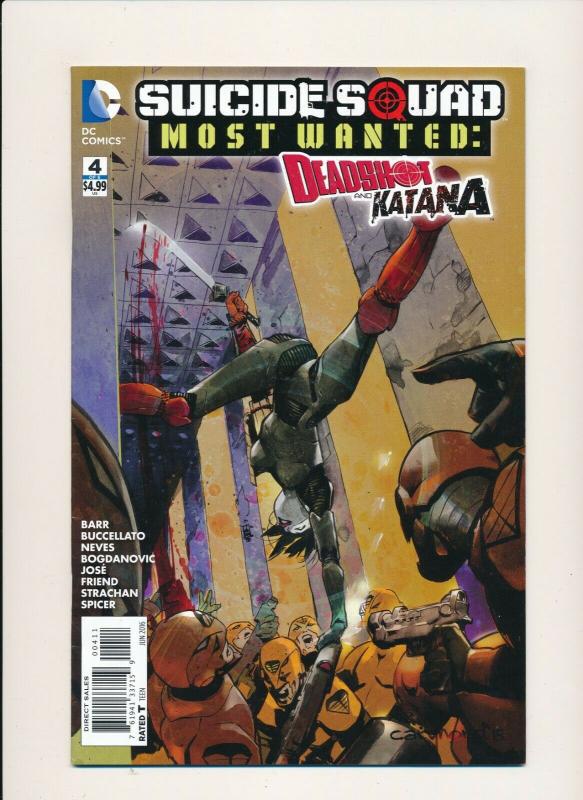 DC comics SUICIDE SQUAD MOST WANTED Deashot and Katana #4 FINE (PF792) 