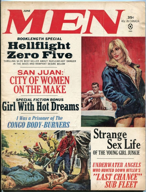 Men Magazine June 1965-YOUNG JUNKIE-CONGO-CHARLES3 COPELAND VG