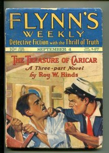 FLYNN'S WEEKLY DETECTIVE FICTION-SEPT 4 1926-PULP-CRIME-HINDS-FIGHT-good/vg