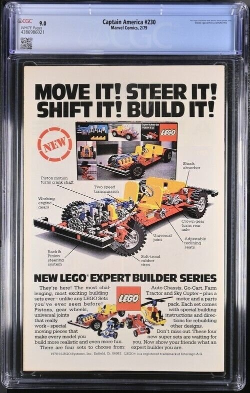CAPTAIN AMERICA #230 1979 MARVEL CGC 9.0 HULK WHITE PAGES