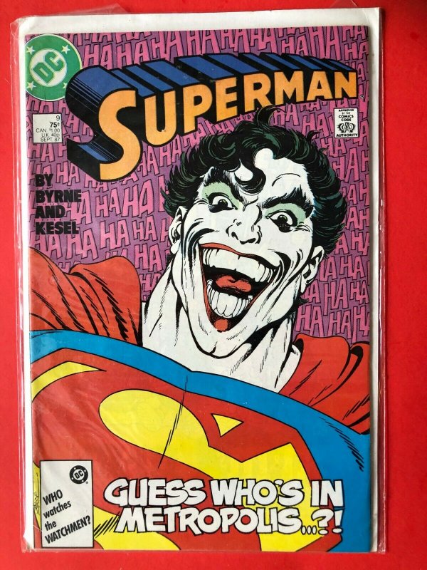 SUPERMAN GUESS WHO'S IN METROPOLIS..? #9 1987 DC / MID+ QUALITY