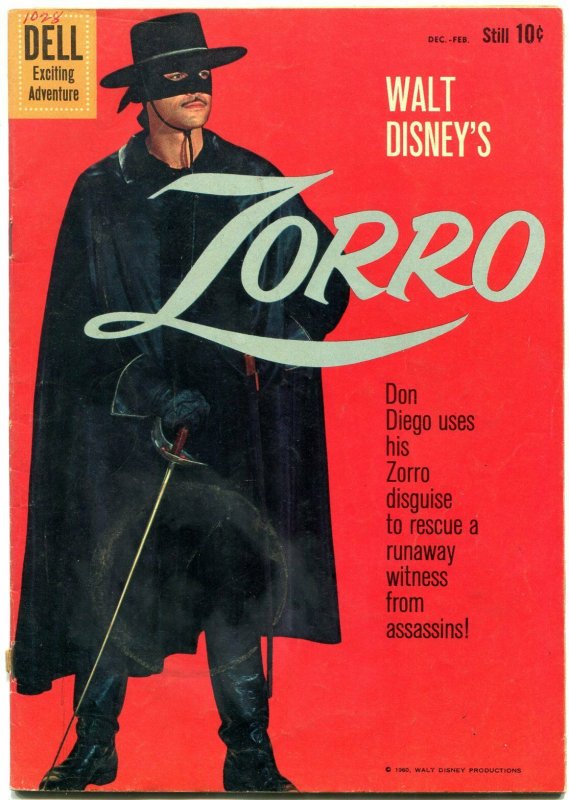 Zorro #12 1960- Dell Comics- Guy Williams VG