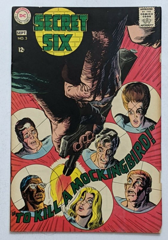 Secret Six #3 (Sept 1968, DC) VG/FN 5.0 Jack Sparling cover and art 