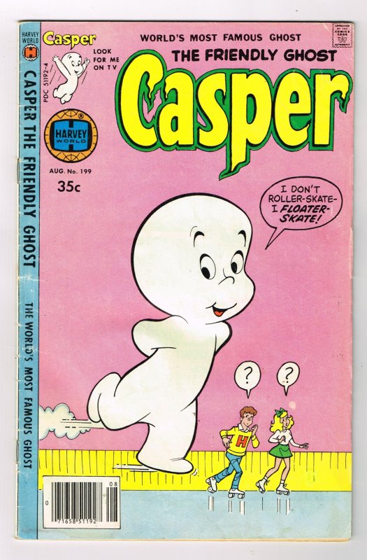 The Friendly Ghost Casper #199 (1978)   Harvey  35cent Comic