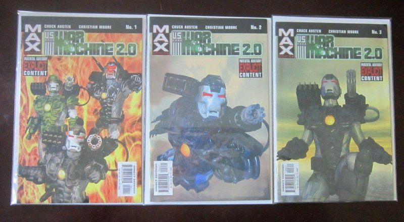 US War Machine comic 2 sets all 15 different books 6.0 FN (2001-03)