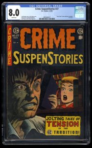 Crime Suspenstories #27 CGC VF 8.0 White Pages Last Issue!
