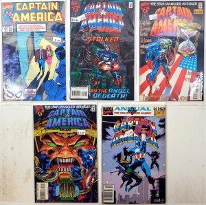 Captain America Lot 5 #371, 442, 443, 441, Annual 10 1995 Marvel Comics