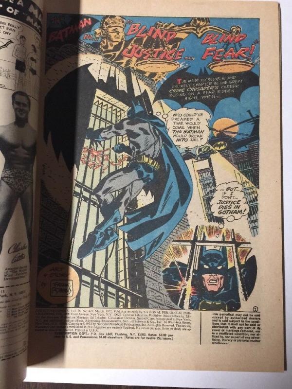 Detective Comics Featuring Batman 421 Nm- Near Mint-