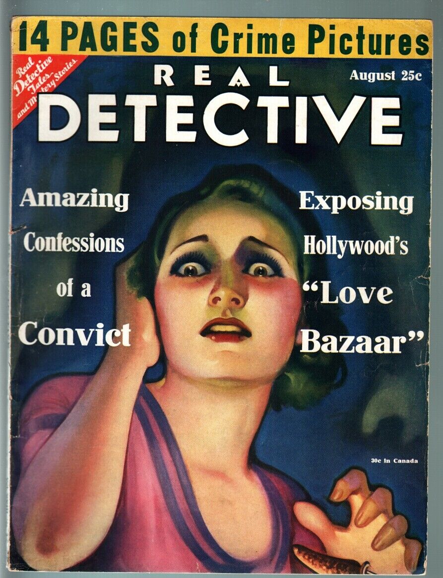 Real Detective Pulp-Aug 1931-End of AL Capone-Hollywood Slave Girls ...