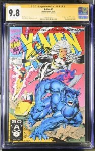 X-Men #1 1991 Marvel Comics CGC 9.8 SS Signed Jim Lee Storm cover 013