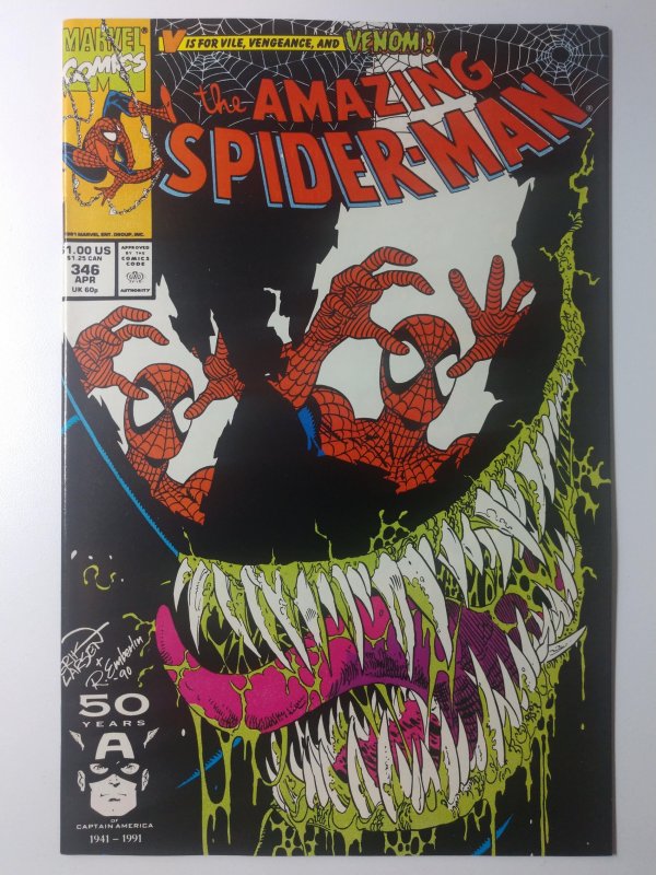 The Amazing Spider-Man #346 (9.0, 1991) Iconic cover art by Erik Larsen