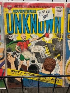 ADVENTURES INTO THE UNKNOWN Lot FAIR-VERY GOOD Silver Age Ogden Whitney ACG