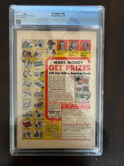 The Avengers #88 (1971) - CGC 6.0