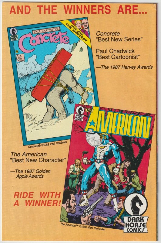 American, The #6 (Sep 1988, Dark Horse Comics), VFN condition (8.0)