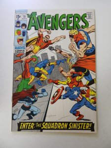 The Avengers #70 (1969) VG condition top staple detached from cover