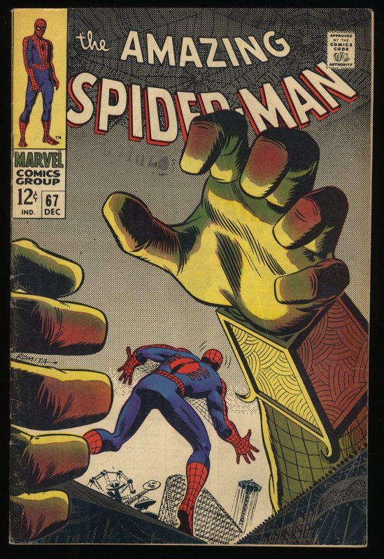 Amazing Spider-Man #67 VG/FN 5.0 1st Randy Robertson Mysterio Appearance!