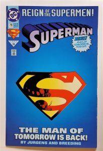 Superman (2nd Series) #78/CS (June 1993, DC) VF+ 