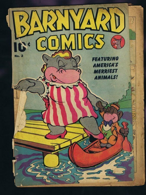 Barnyard Comics #2 ORIGINAL Vintage 1944 Nedor Golden Age 