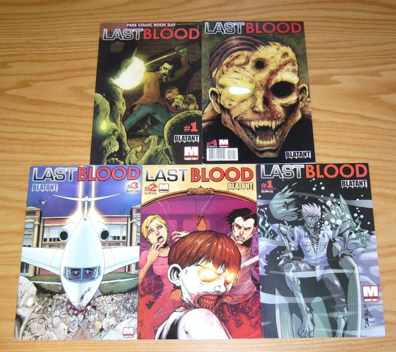 Last Blood #1-4 VF/NM complete series + second print - vampires vs zombies set 