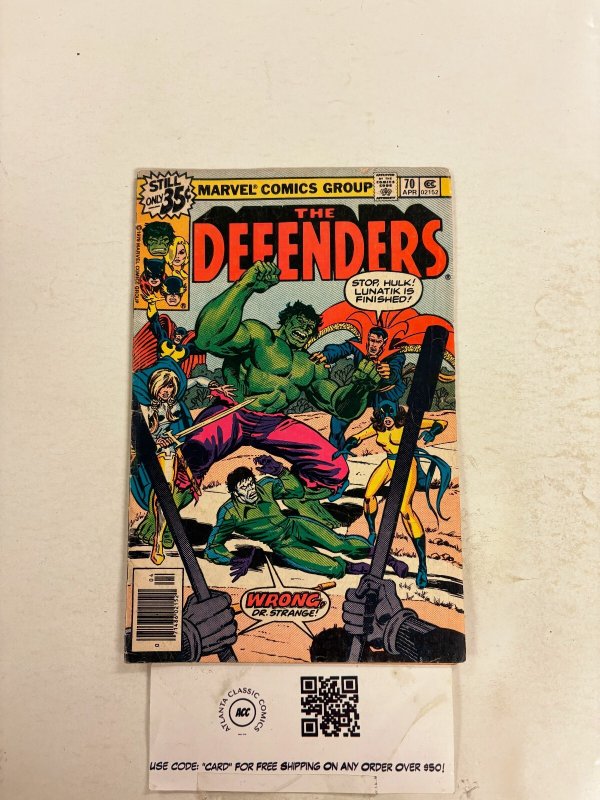 Defenders #70 FN Marvel Comic Books Hulk Dr. Strange Valkyrie Hellcat 13 HH72