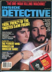 Inside Detective 7/1987-Spicy babe-pervert-murder-killing machine-pulp crime-VG