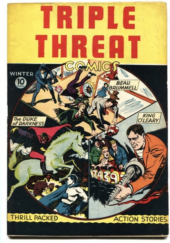 Triple Threat Comics #1 1945-Esoteric Golden-Age-Sci-Fi-Superhero