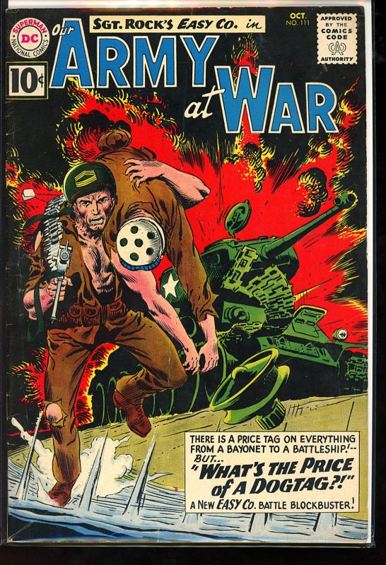 Our Army at War #111 (1961) Intro of Wee Willy and Sunny