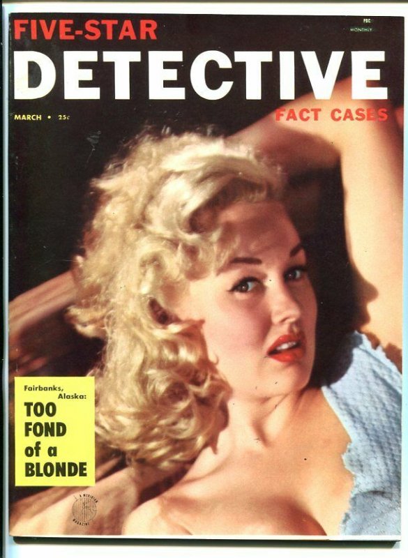 FIVE-STAR DETECTIVE CASES #1 3/54-PULP-CRIME-SOUTHERN STATES PEDIGREE-nm