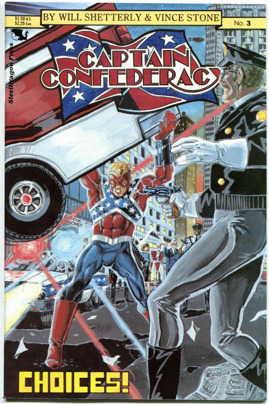 CAPTAIN CONFEDERACY #1 2 3 VF/NM, 4 VF+, Vince Stone, 1986, Heroes, 1-4