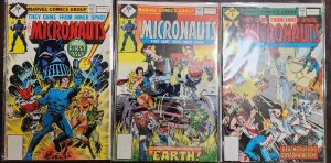 Micronauts #1-3 Set Marvel Comics 1979 1st Appearance