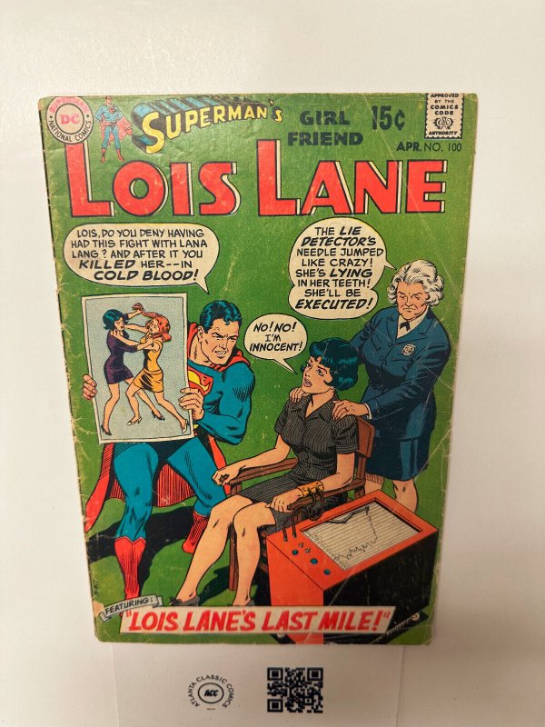 Superman's Girl Friend Lois Lane #100 FR DC Comic Book Cvr detached  9 HH2