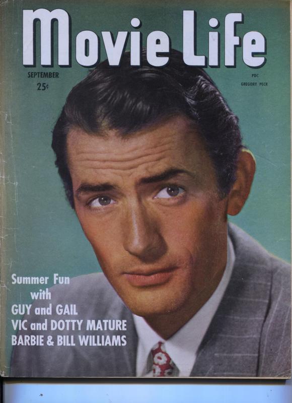 Movie Life-Gregory Peck-Ann Blyth-Ava Gardner-Perry Como-Sept-1948