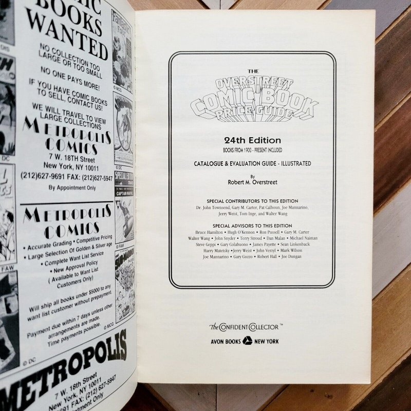 OVERSTREET COMIC PRICE GUIDE: 24th Ed (Paperback 1994) X-MEN Collage Cover