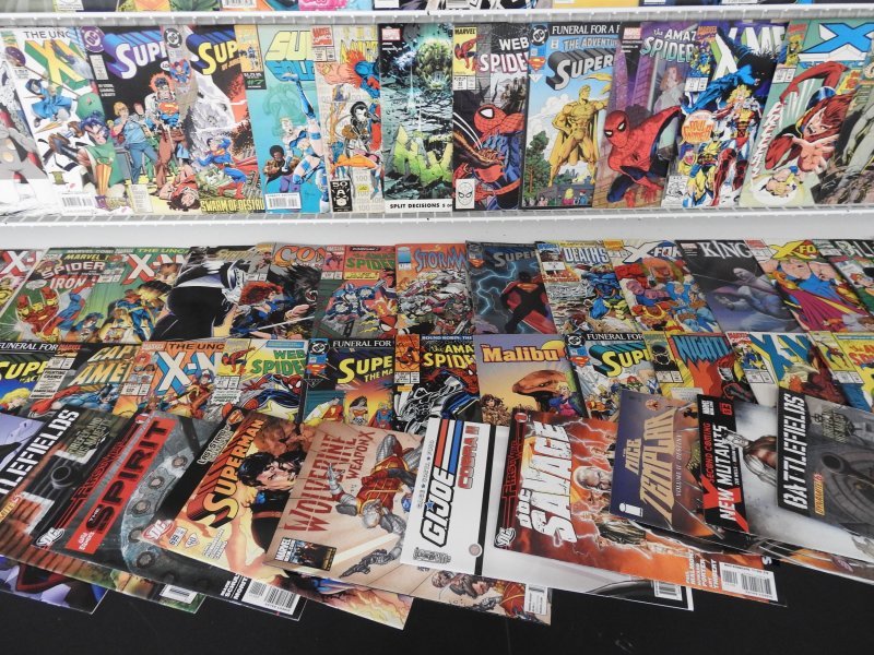Huge Lot 160+ Comics W/ Spider-Man, Superman, Spawn, +More! Avg VG Condition