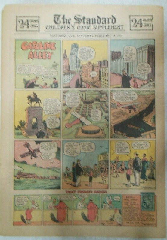 (53) Gasoline Alley Sunday Pages by Frank King from 1932 Size: 11 x 15 inches