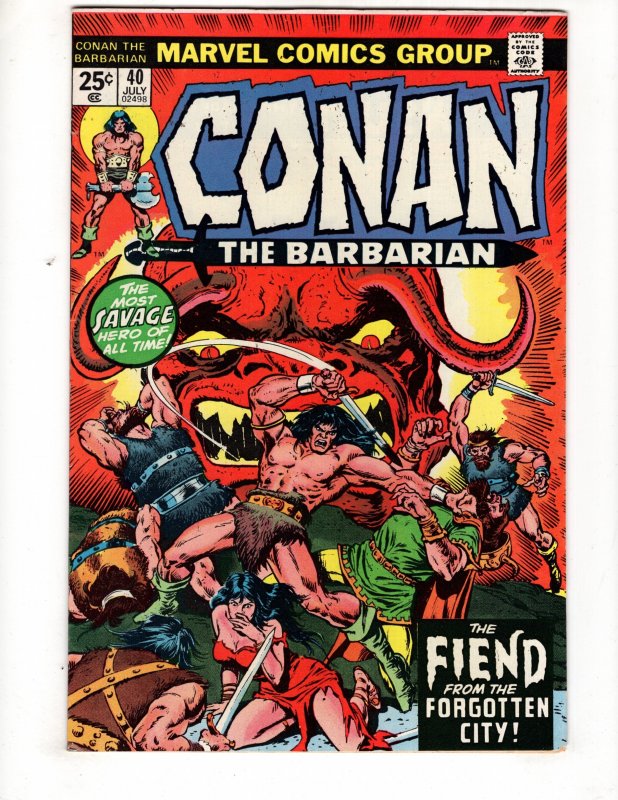 Conan the Barbarian #40 (1974) Bronze Age MARVEL CLASSIC !!!   / ID#022