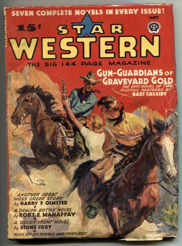 Star Western Pulp May 1940- Silver Trent- Deacon Bottle VG