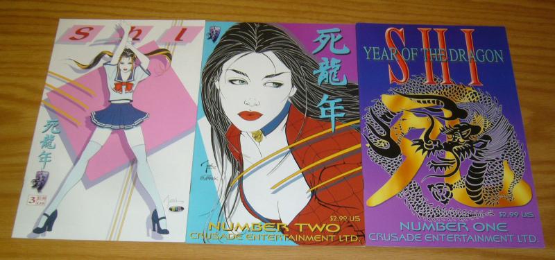 Shi: Year of the Dragon #1-3 VF/NM complete series - crusade bad girl comics set