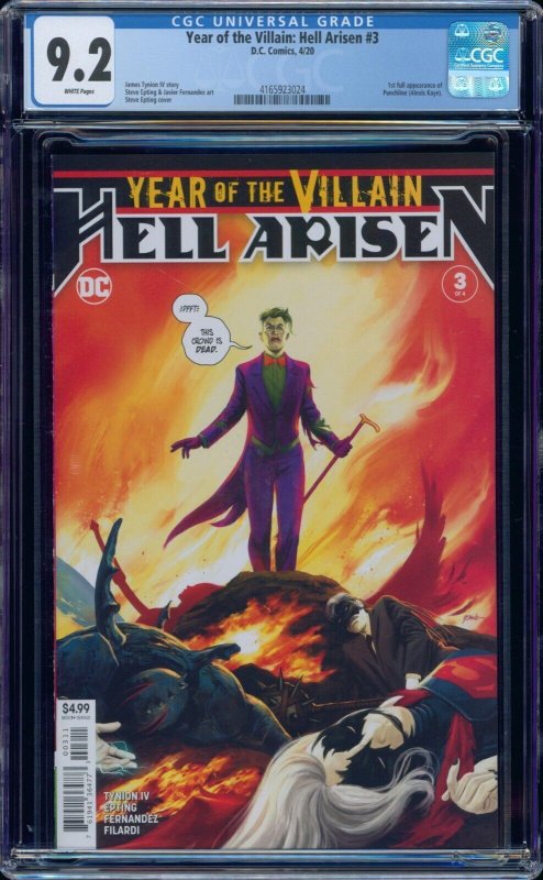 Year of the Villain: Hell Arisen #3 CGC 9.2 1st Print 1st full Punchline