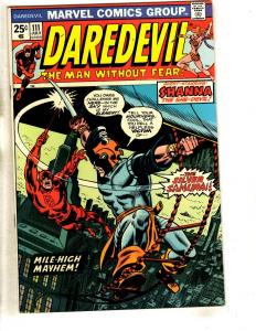 Daredevil # 111 FN/VF Marvel Comic Book Black Widow Silver Samurai Ninja TW64