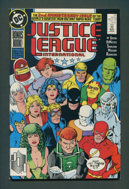 Justice League America #24  / 9.2 NM - 9.4 NM  /  February 1989