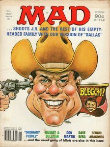 ORIGINAL Vintage 1981 Mad Magazine #223 Dallas JR Ewing Larry Hagman