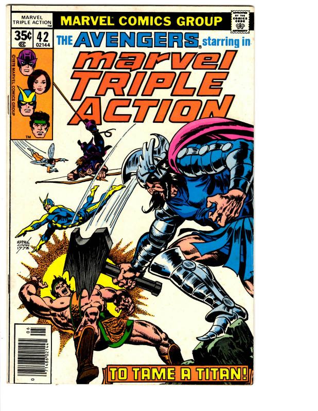 5 Marvel Triple Action Comic Books # 40 41 42 43 44 Avengers Thor Iron Man BH7