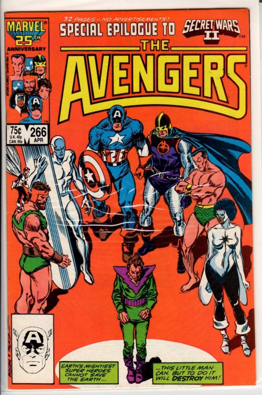 The Avengers #266 Direct Edition (1986) 8.5 VF+