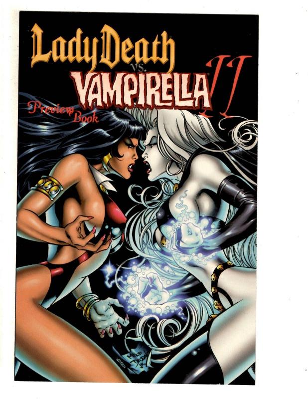 Lot Of 4 Harris Comics Lady Death Vampirella Preview + # 2 + Lives # 2 3 CR29