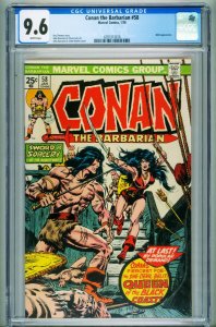 Conan The Barbarian #58 CGC 9.6 1976  Belit Marvel  4291313016
