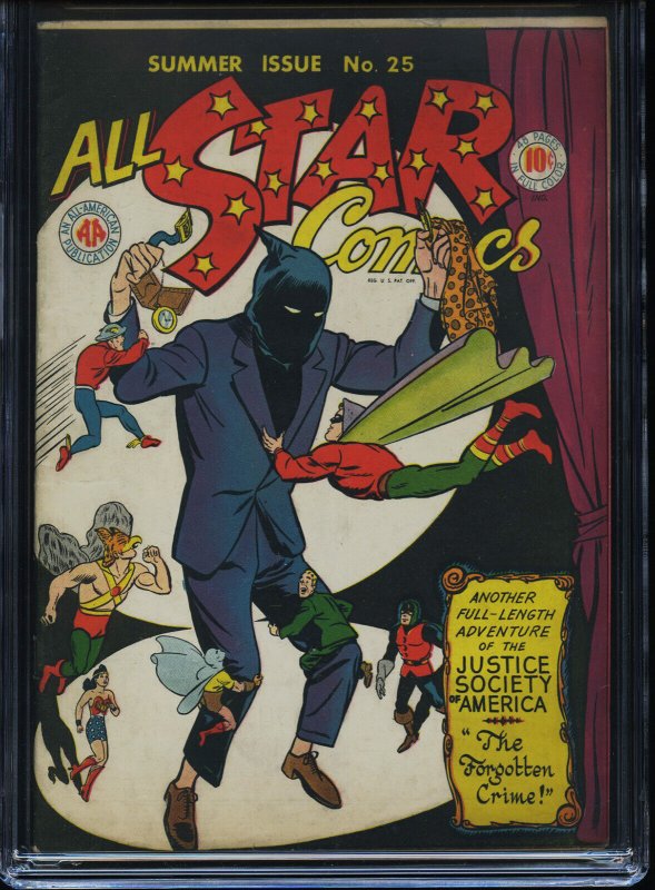 ALL STAR COMICS #25 - CGC-6.5, CR-OW - Hawkman by Kubert - Golden Age
