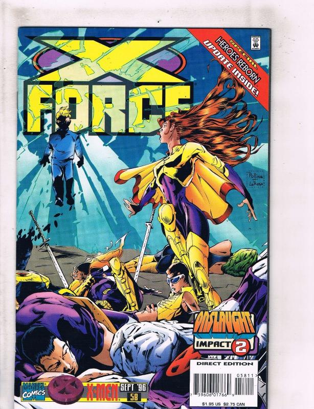 Lot of 7 X-Force Marvel Comic Books #58 59 60 61 62 63 64 DC4