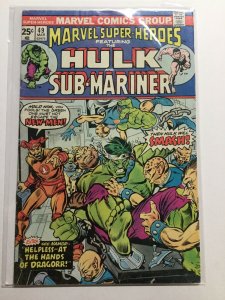 Marvel Super-Heroes 49 Very Good+ Vg+ 4.5 Marvel Hulk And Sub-Mariner